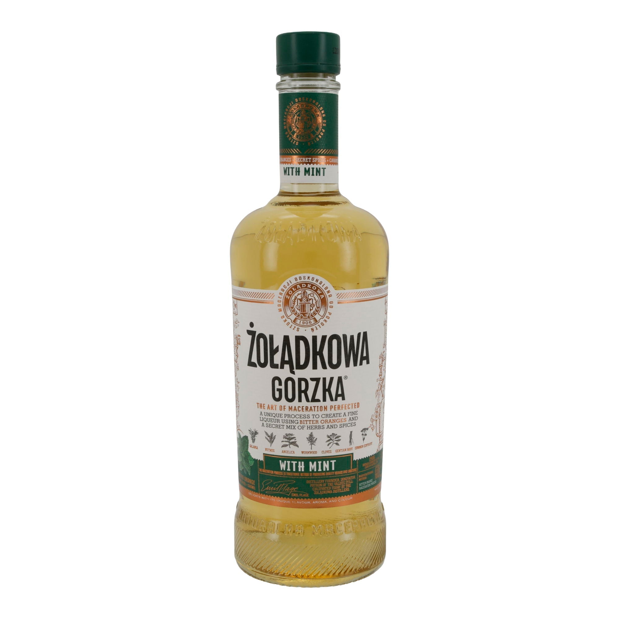 Żołądkowa Gorzka | Kräuterlikör mit Minze | Bitter Orange, Kräuter & Minze | 500 ml PL